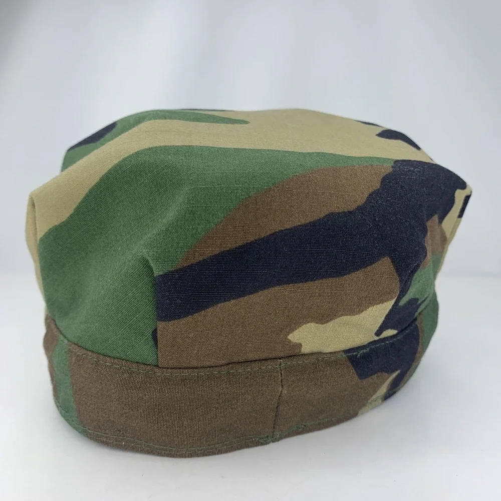 US Marine Corps USMC Small Utility Cap Woodland Camo 8 Point Hat Made In USA